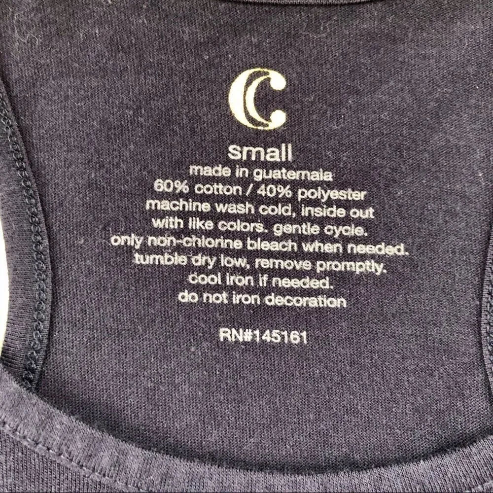 Small, navy blue, cute racer back tank top - Picture 5 of 5